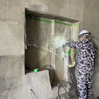 導水・止水 施工中